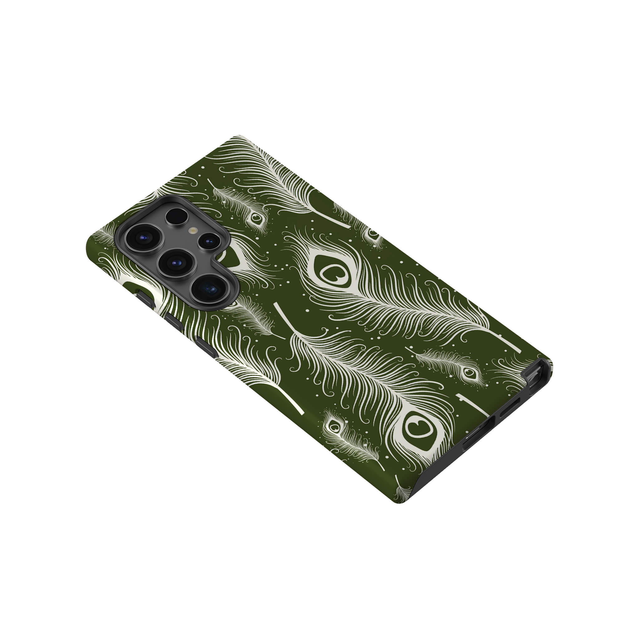 Feathers in Bloom Army Green Tough Case for Samsung Galaxy — Finnaij