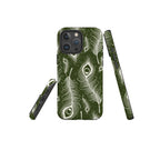 Feathers in Bloom Army Green MagSafe Tough Case for iPhone — Finnaij