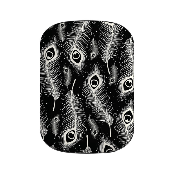 Feathers in Bloom Black - MagSafe CHARGEPOD Shell Only