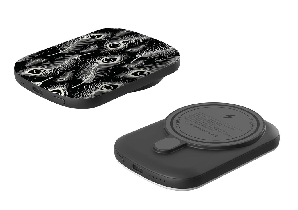 Feathers in Bloom Black MagSafe CHARGEPOD — Finnaij