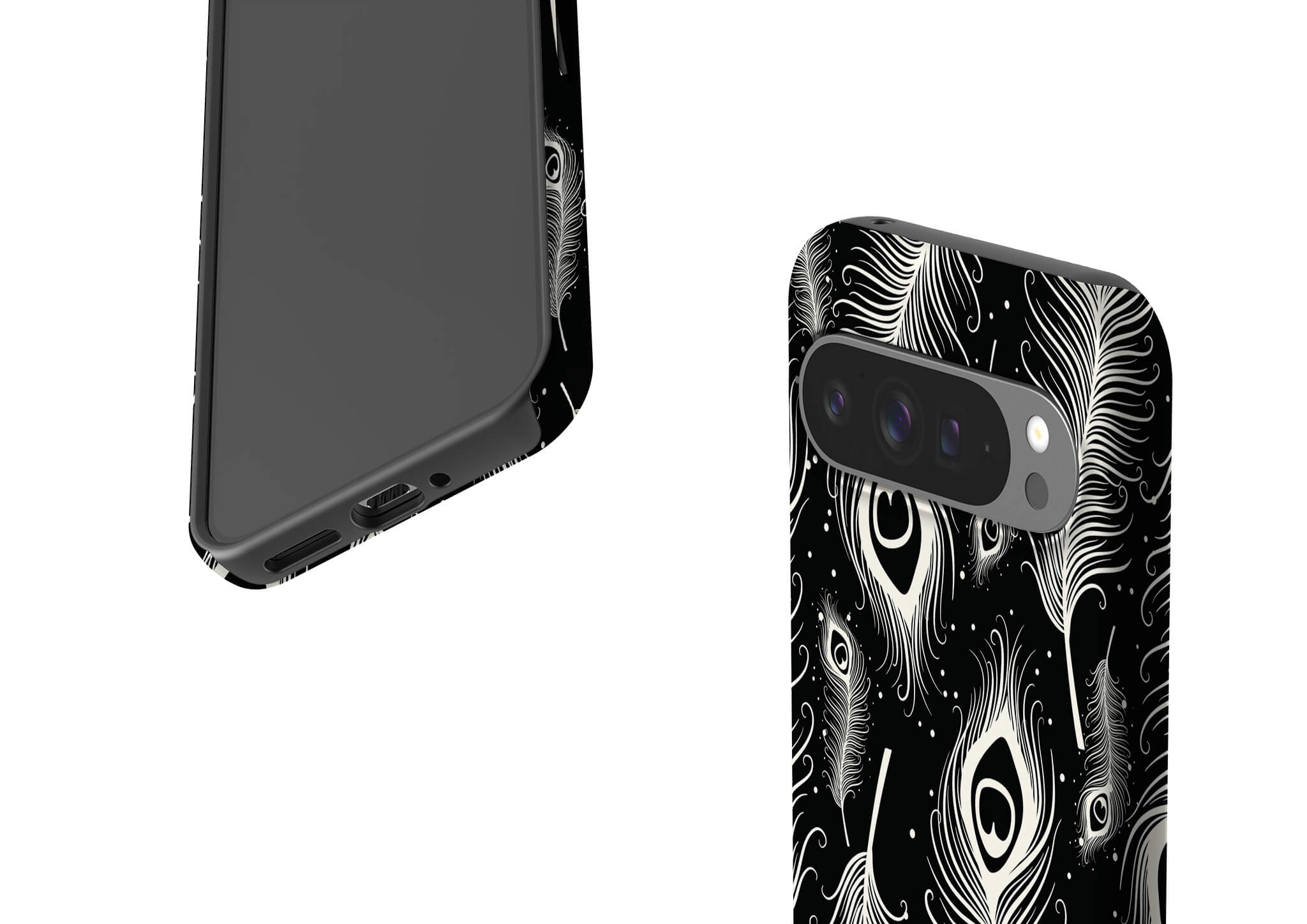 Feathers in Bloom Black Tough Case for Google Pixel — Finnaij