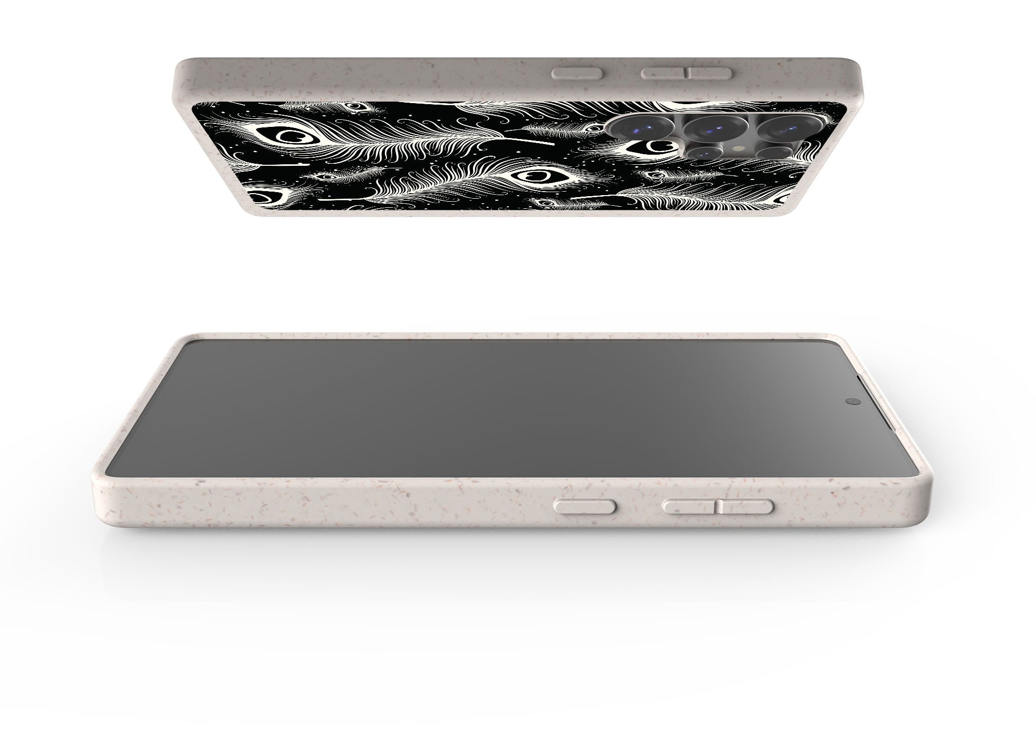 Feathers in Bloom Black Bio-degradable Case for Samsung Galaxy — Finnaij