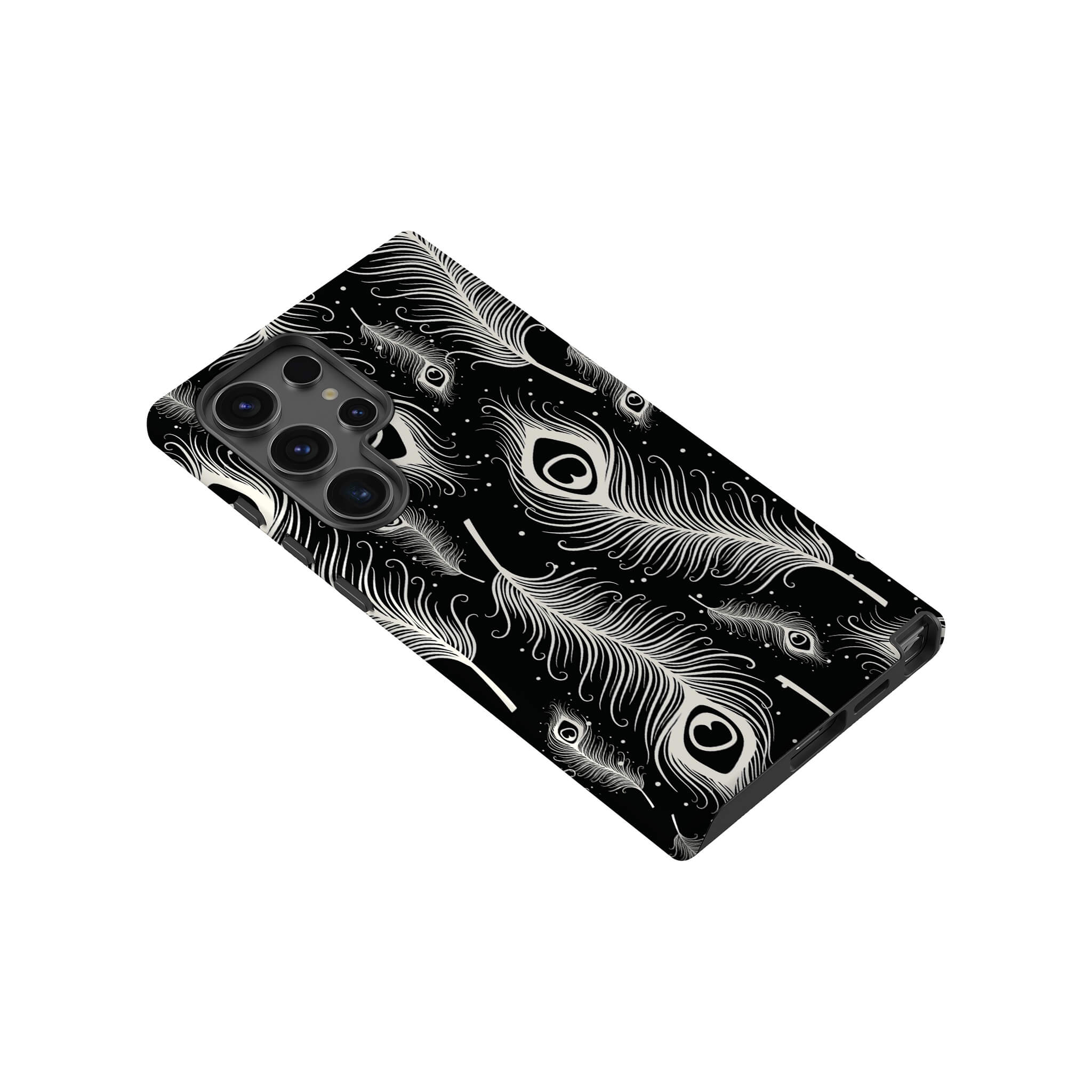 Feathers in Bloom Black Tough Case for Samsung Galaxy — Finnaij