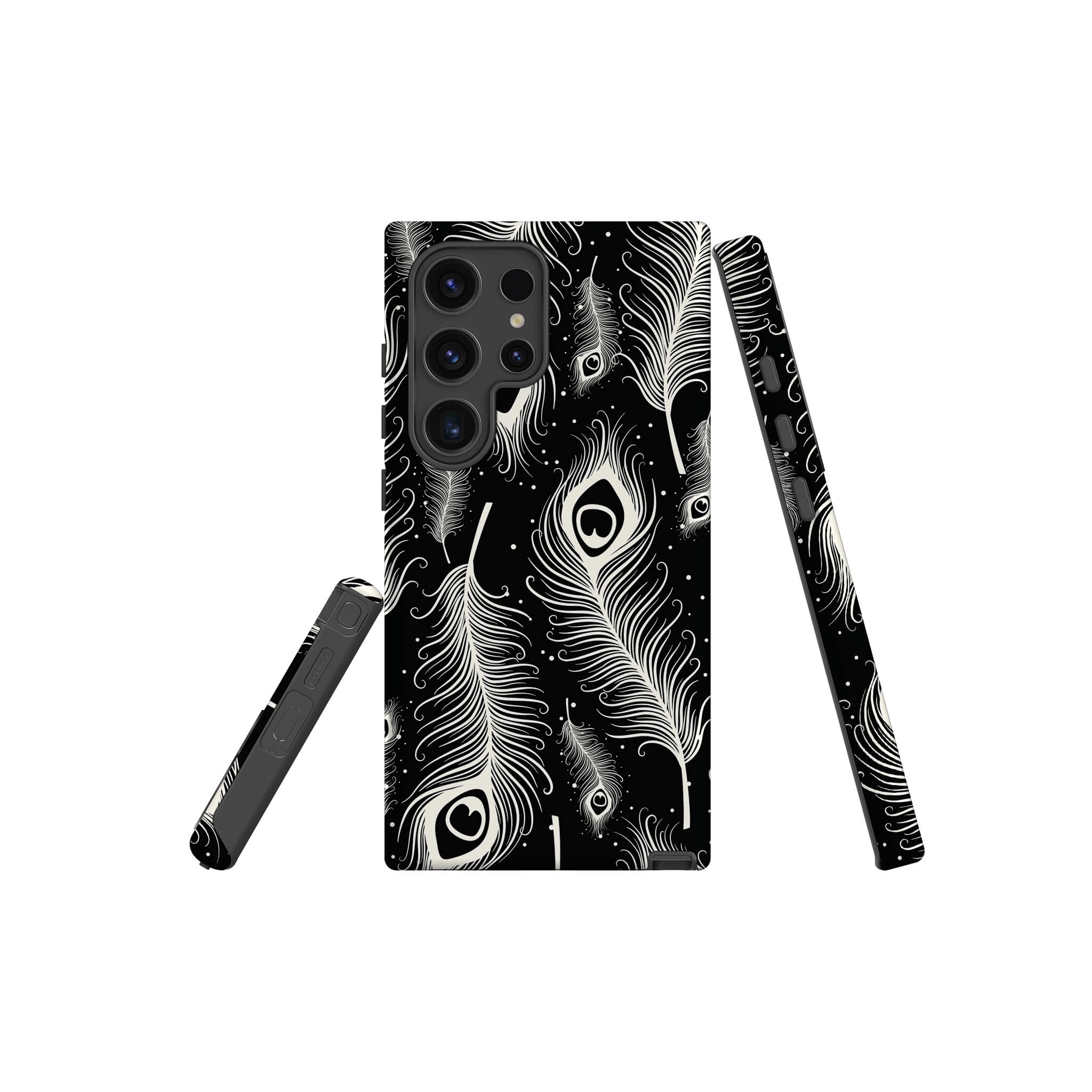 Feathers in Bloom Black Tough Case for Samsung Galaxy — Finnaij