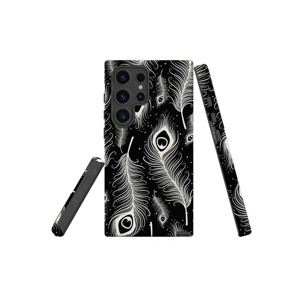 Feathers in Bloom Black - Samsung Tough Case