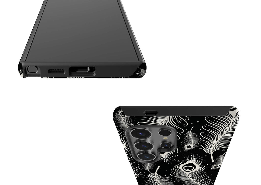 Feathers in Bloom Black Tough Case for Samsung Galaxy — Finnaij