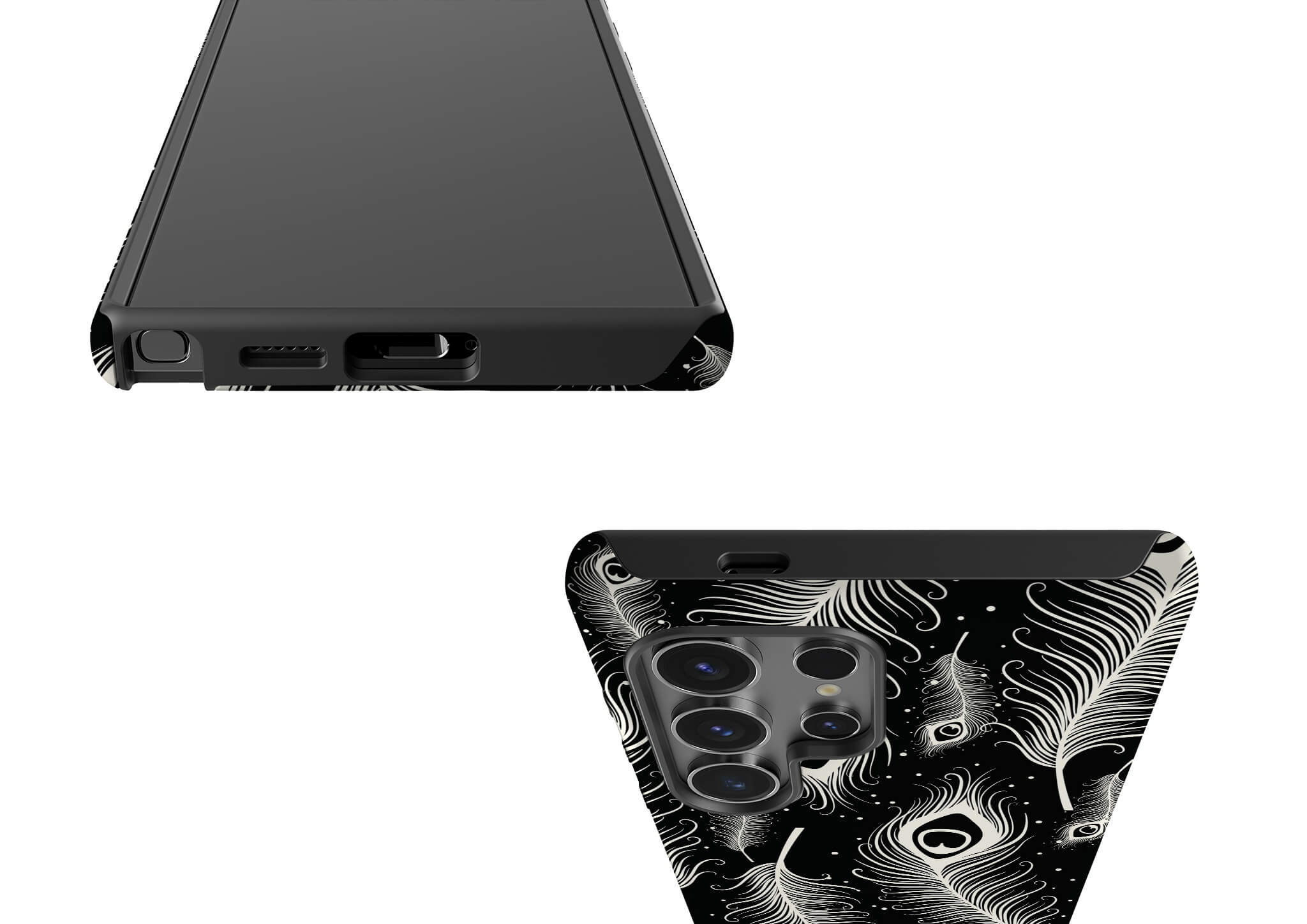 Feathers in Bloom Black Tough Case for Samsung Galaxy — Finnaij