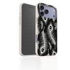 Feathers in Bloom Black — iPhone Bio-degradable Case — Finnaij