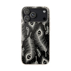 Feathers in Bloom Black — iPhone Bio-degradable Case — Finnaij