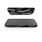 Feathers in Bloom Black — Magsafe Tough Case for iPhone — Finnaij