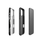 Feathers in Bloom Black — Magsafe Tough Case for iPhone — Finnaij
