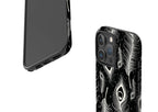 Feathers in Bloom Black — Magsafe Tough Case for iPhone — Finnaij