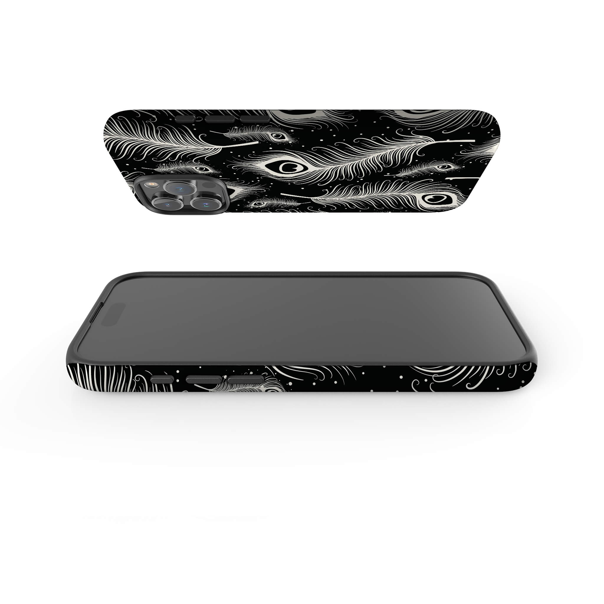 Feathers in Bloom Black Tough Case for iPhone — Finnaij