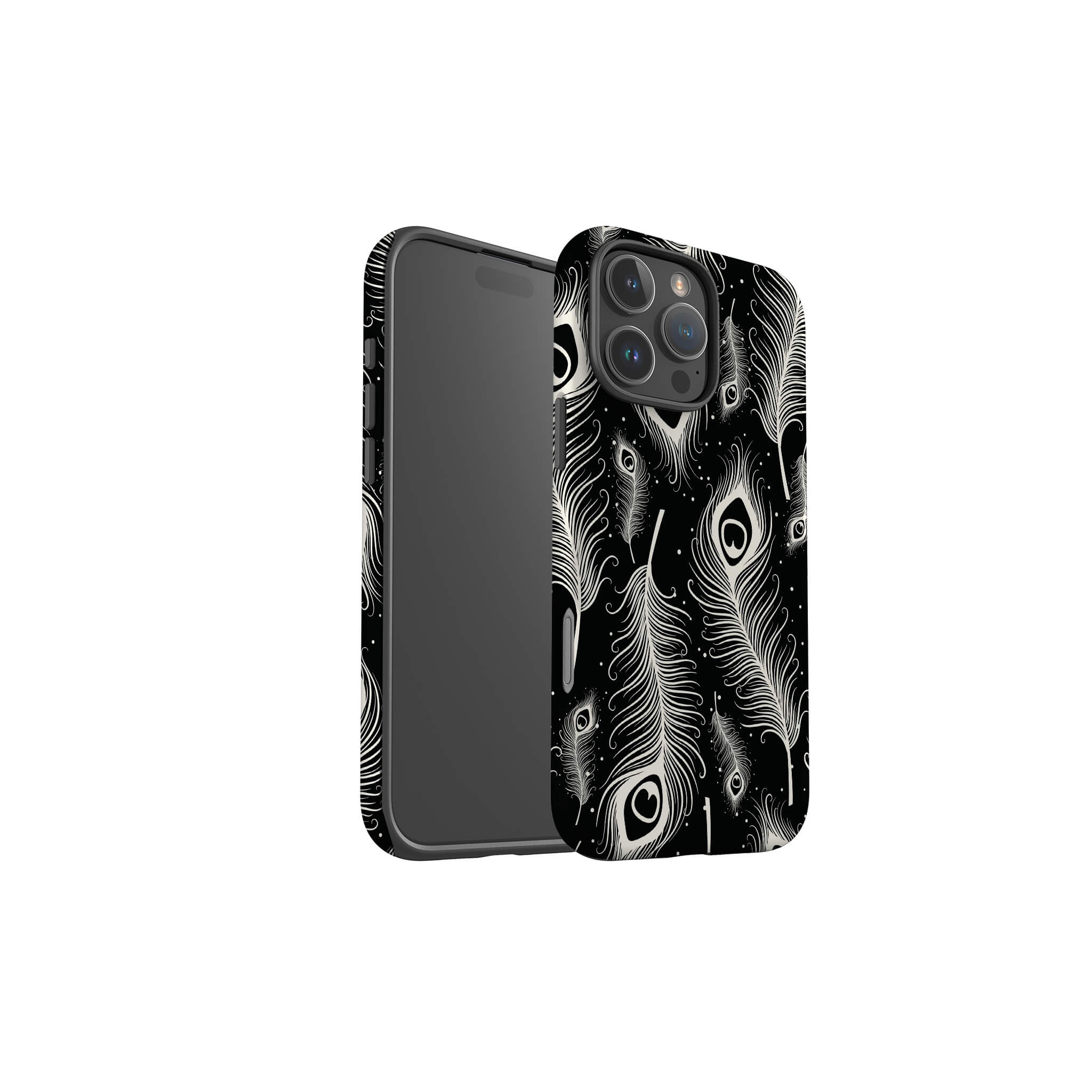 Feathers in Bloom Black Tough Case for iPhone — Finnaij