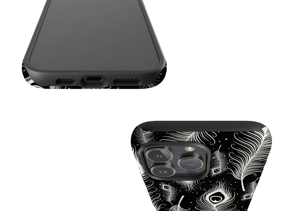 Feathers in Bloom Black Tough Case for iPhone — Finnaij