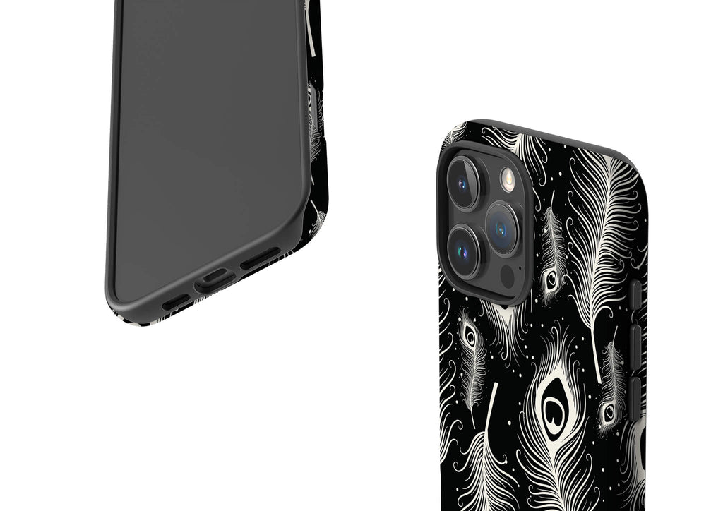 Feathers in Bloom Black Tough Case for iPhone — Finnaij