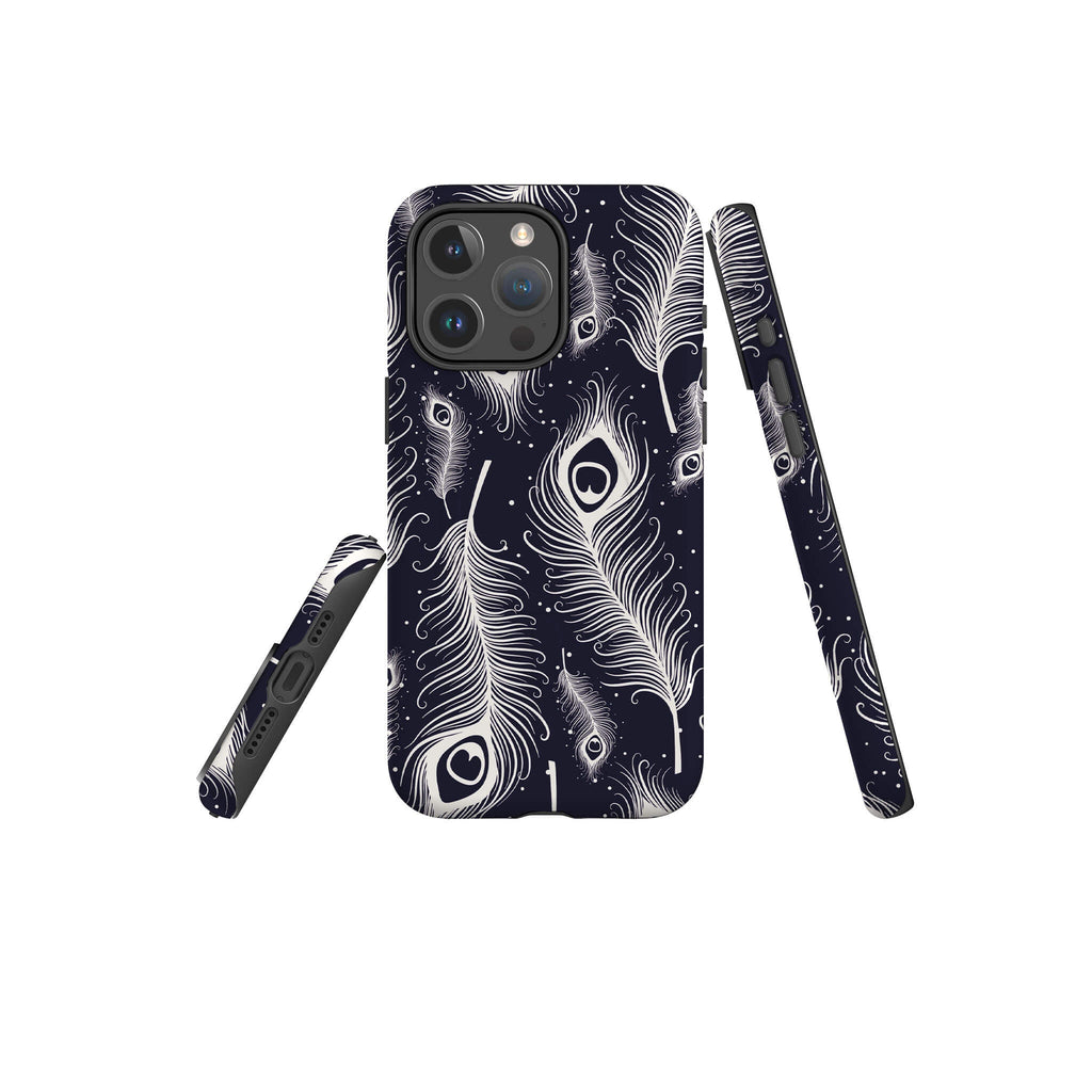 Feathers in Bloom — Magsafe Tough Case for iPhone — Three Quarter — Finnaij