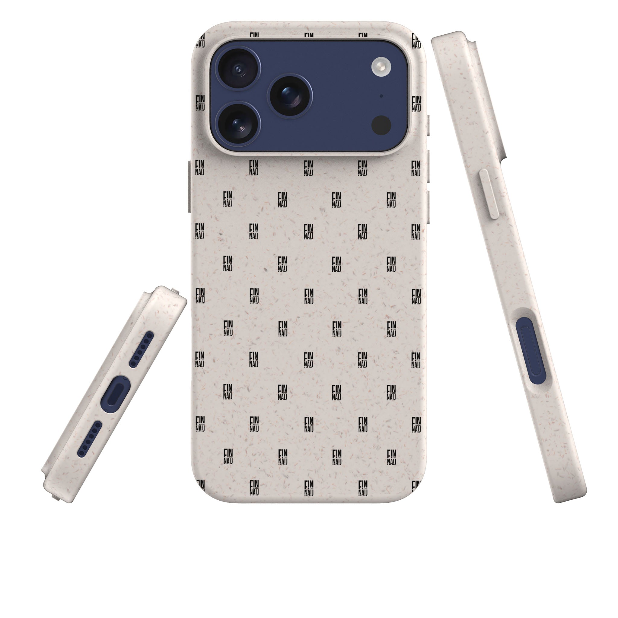 Monogram Natural — iPhone Bio-degradable Case — Three Quarter — Finnaij