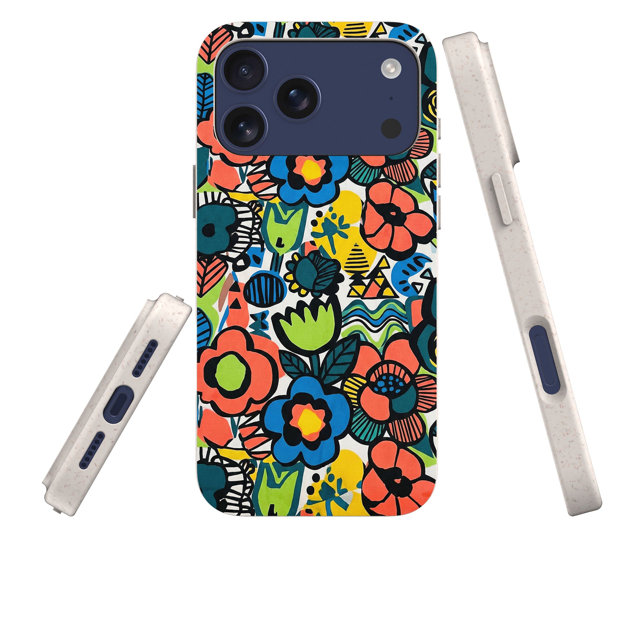 Floral Street Nordic by Salla Niemi — iPhone Bio-degradable Case — Three Quarter — Finnaij