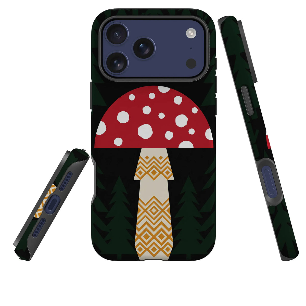 Fly Agaric — Tough Case for iPhone — Three Quarter — Finnaij