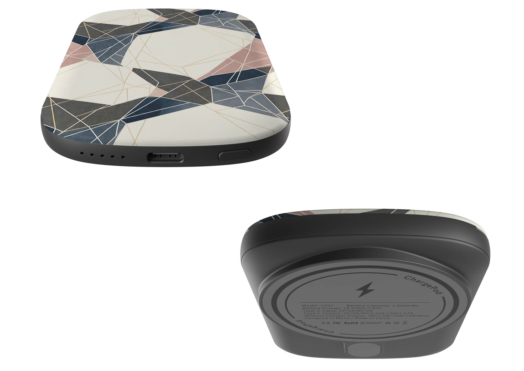 Frozen Lake Geometry by Elsi Vaarala — MagSafe CHARGEPOD — Finnaij
