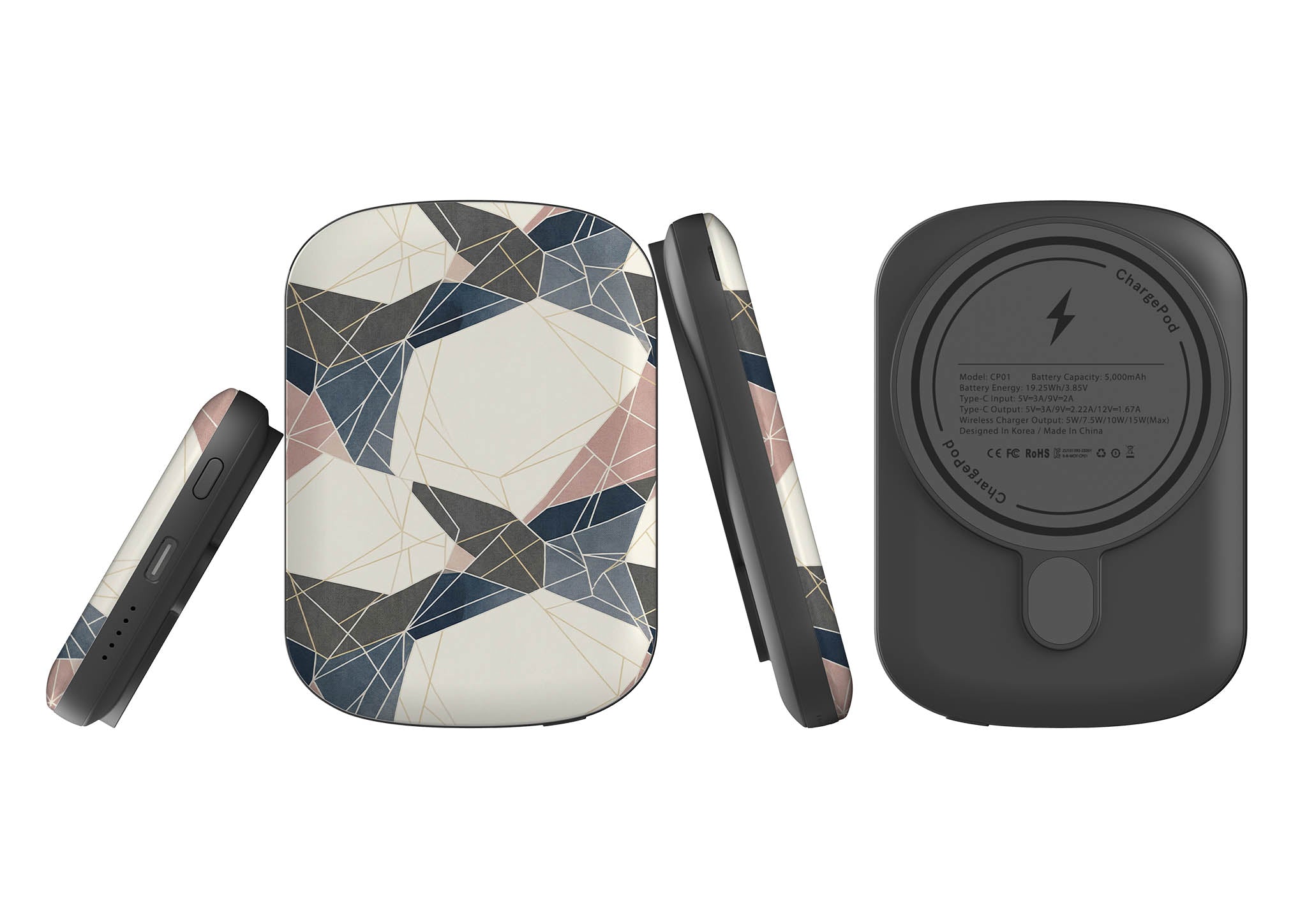 Frozen Lake Geometry by Elsi Vaarala — MagSafe CHARGEPOD — Finnaij