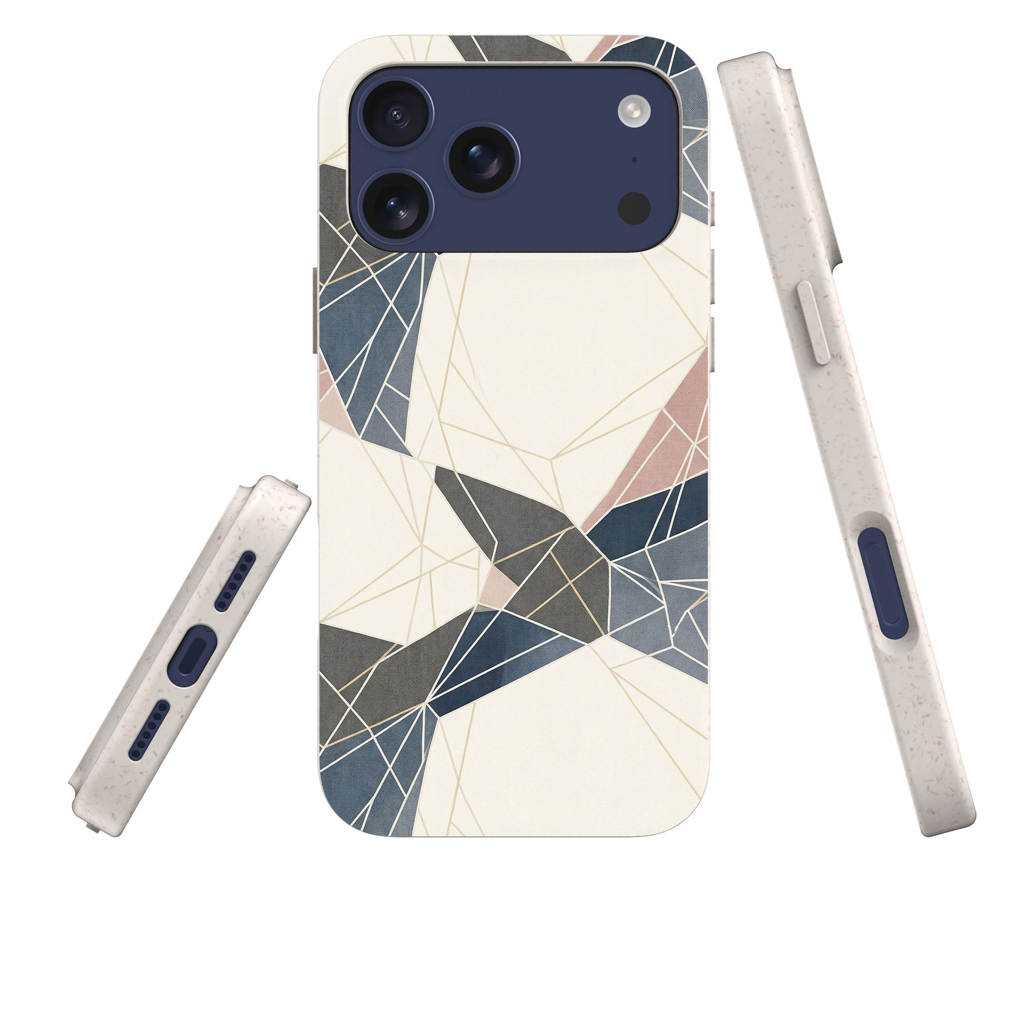 Frozen Lake Geometry by Elsi Vaarala — iPhone Bio-degradable Case — Three Quarter — Finnaij