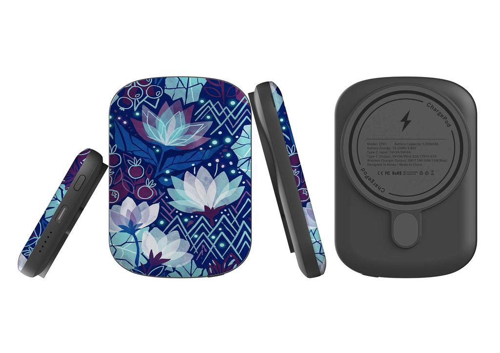 Frozen Lake Petals by Aino Kallio — MagSafe CHARGEPOD — Finnaij