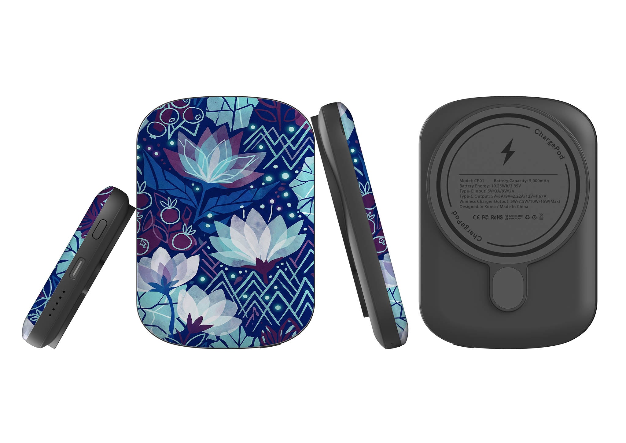 Frozen Lake Petals by Aino Kallio — MagSafe CHARGEPOD — Finnaij