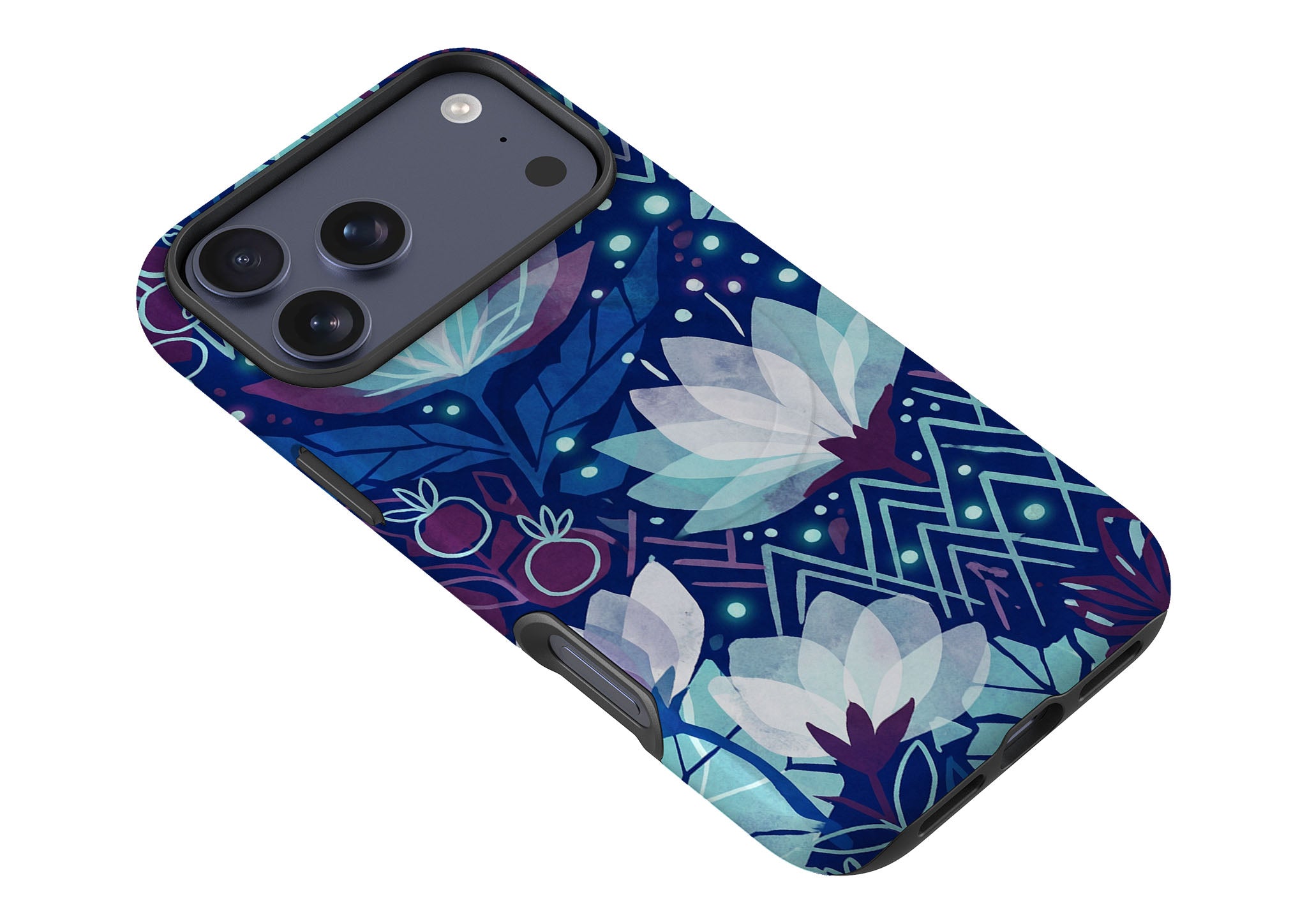 Frozen Lake Petals by Aino Kallio — Magsafe Tough Case for iPhone — Finnaij
