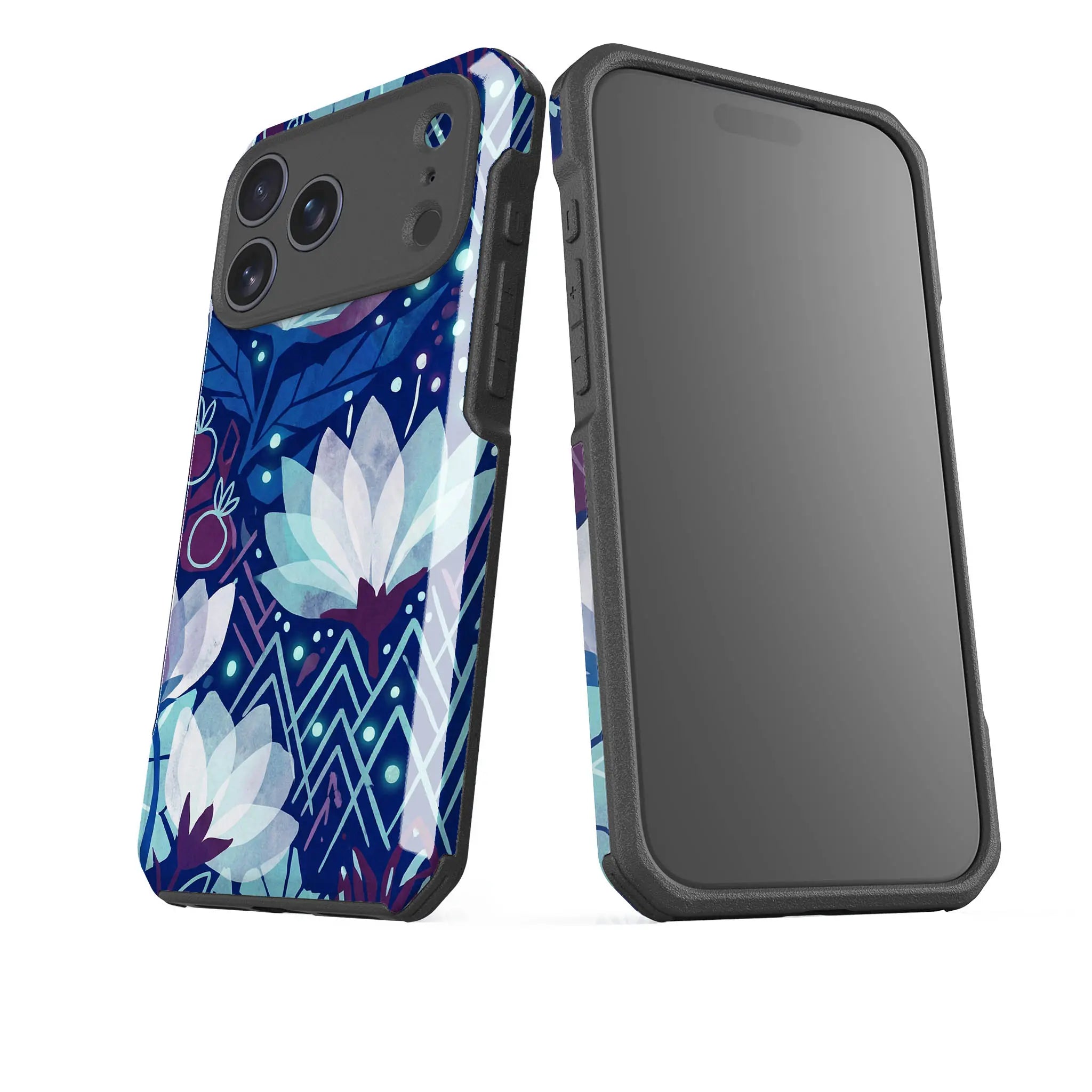 Frozen Lake Petals by Aino Kallio — Impact Armour MagSafe Case for iPhone — Finnaij