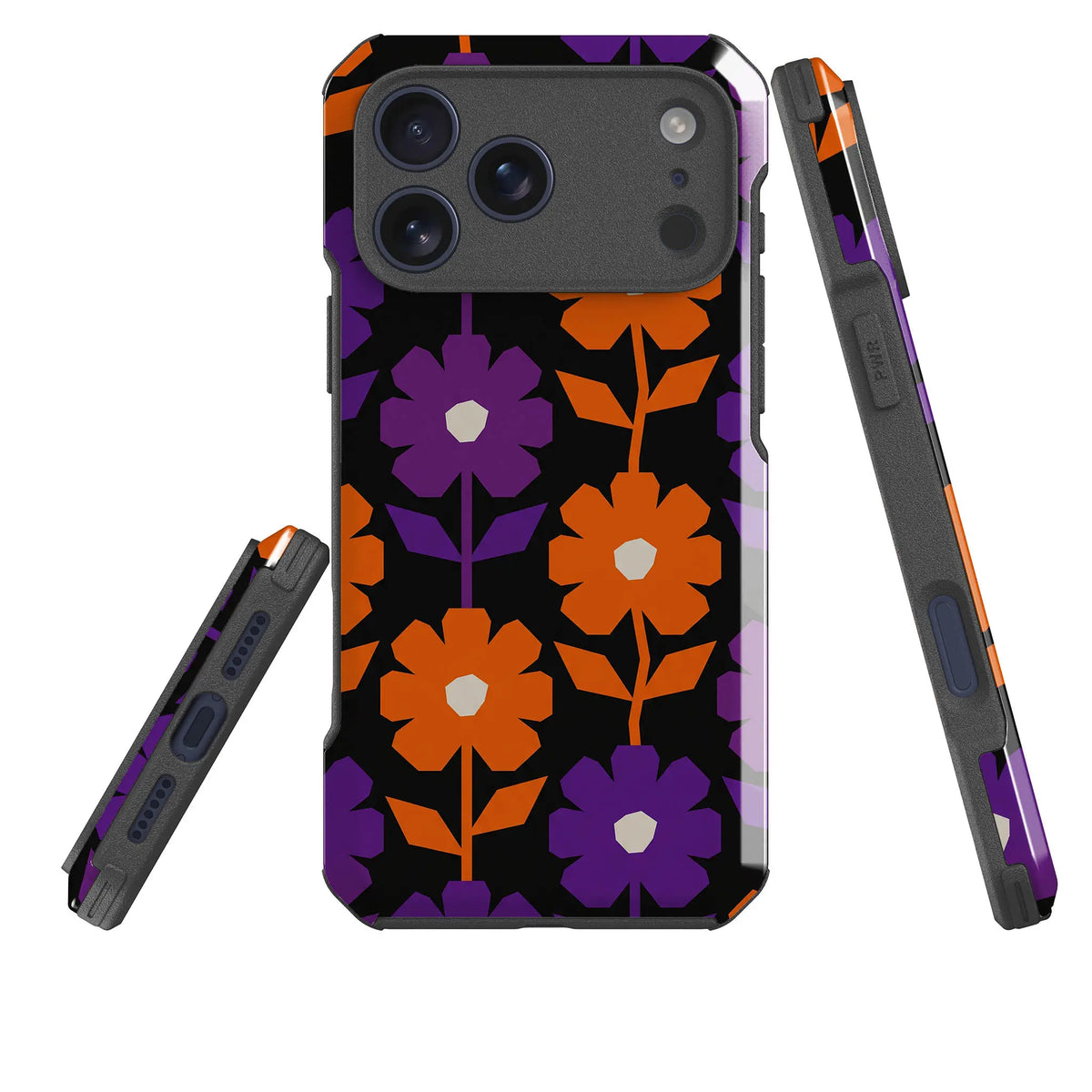Haunted Bloom — Impact Armour MagSafe Case for iPhone — Three Quarter — Finnaij