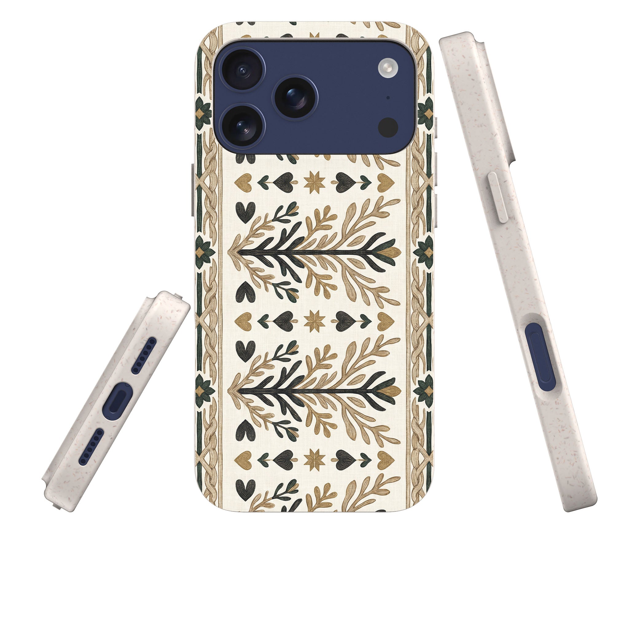 Heritage Border by Elsi Vaarala — iPhone Bio-degradable Case — Three Quarter — Finnaij