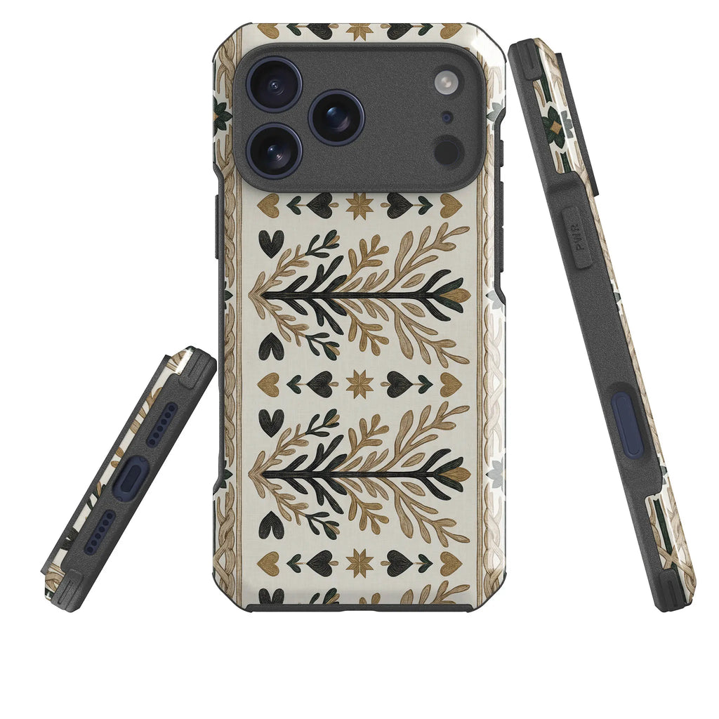 Heritage Border by Elsi Vaarala — Impact Armour MagSafe Case for iPhone — Three Quarter — Finnaij