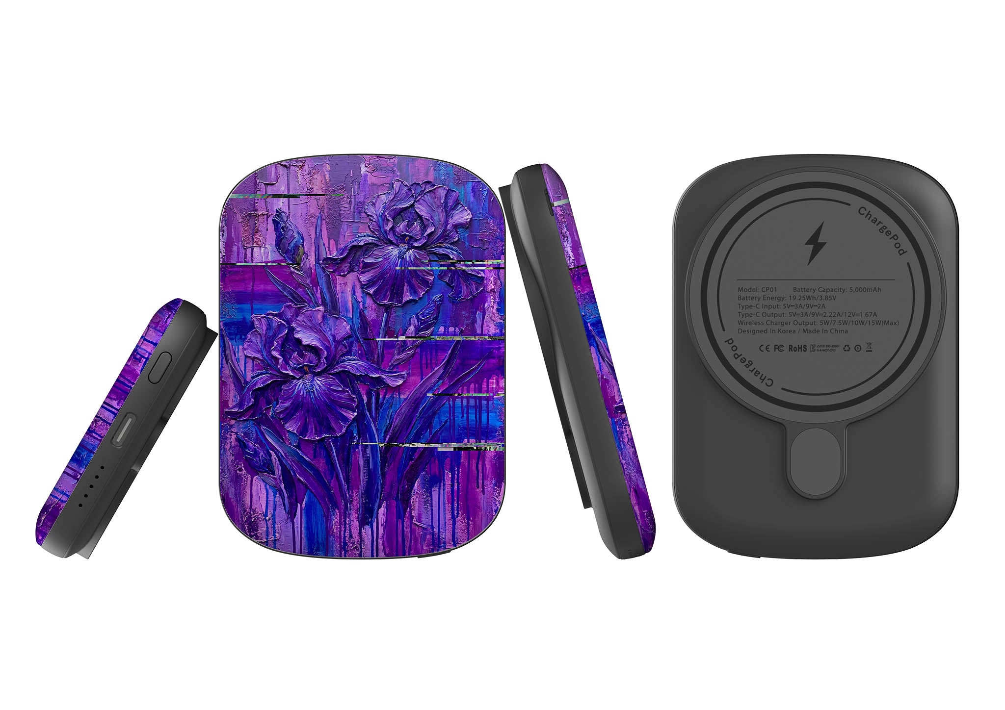 Iris Flowers by Frida Lövström — MagSafe CHARGEPOD — Finnaij