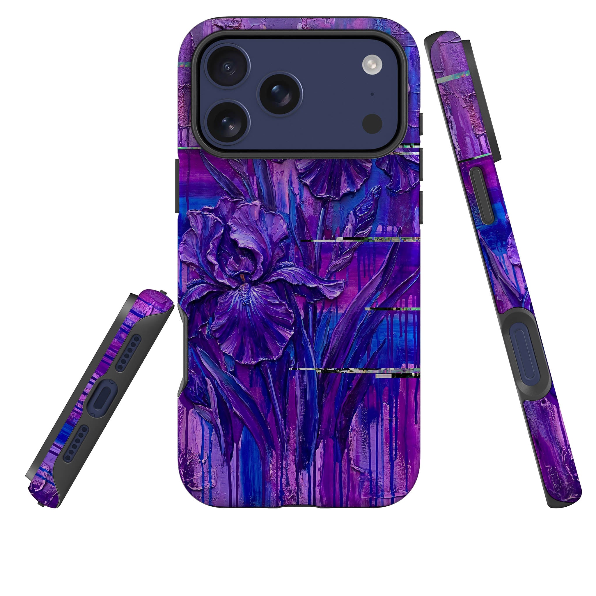 Iris Flowers by Frida Lövström — Tough Case for iPhone — Three Quarter — Finnaij