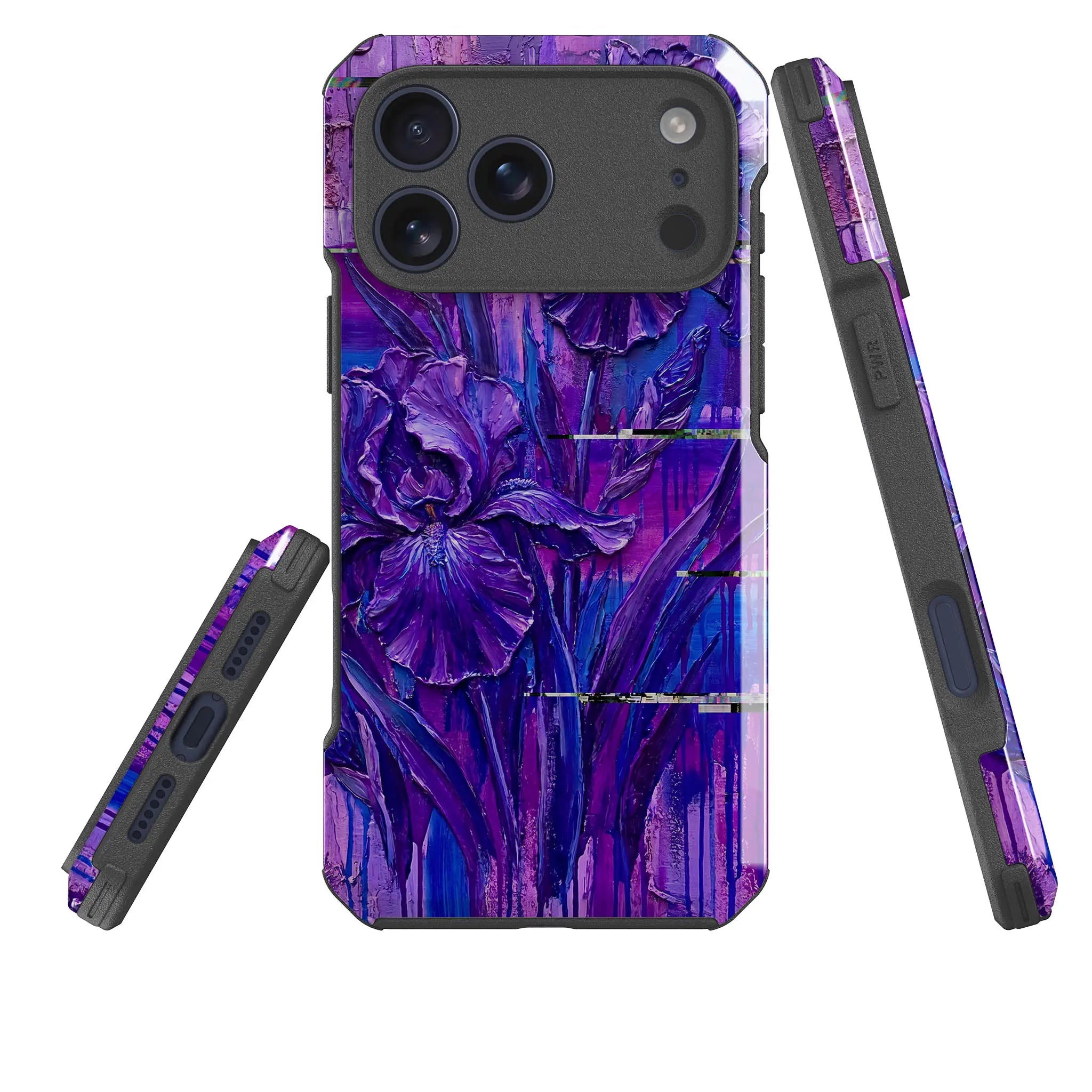 Iris Flowers by Frida Lövström — Impact Armour MagSafe Case for iPhone — Three Quarter — Finnaij