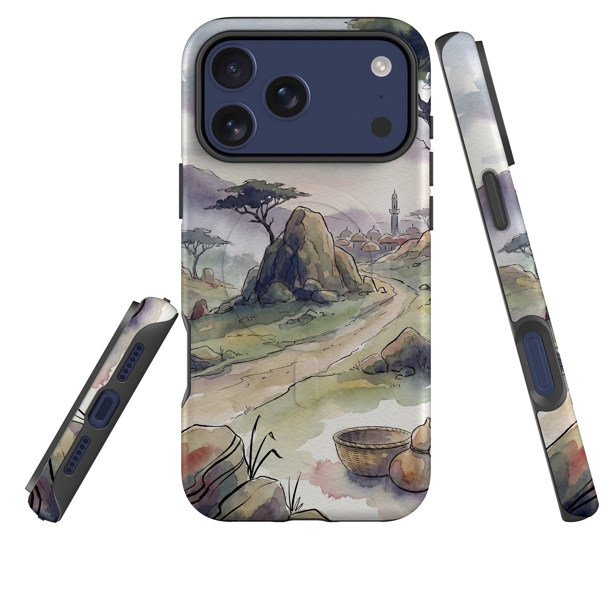 Jos Plateau Cool Light by Tobi Akinyemi — MagSafe Tough Case for iPhone — Three Quarter — Finnaij