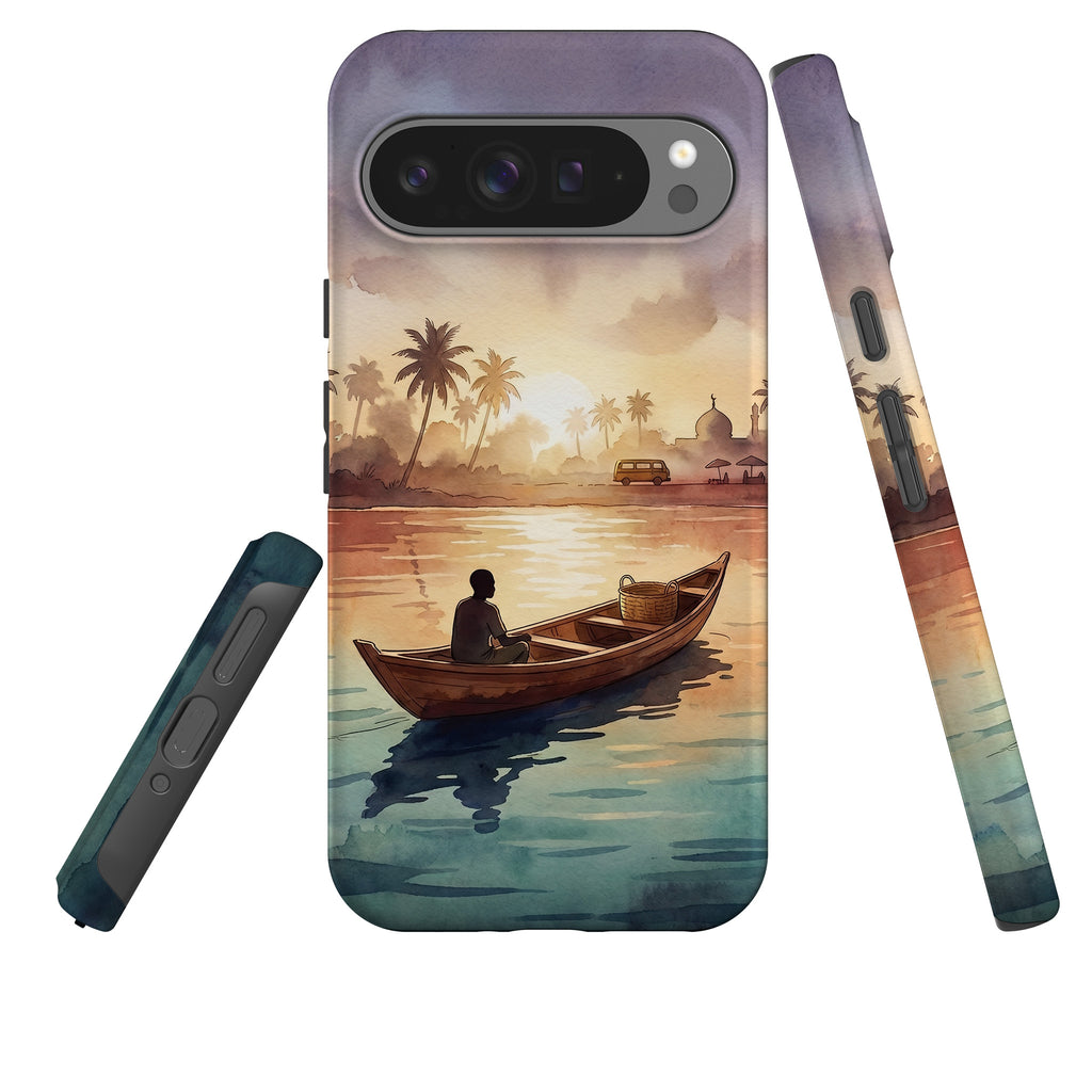 Lagoon Morning by Tobi Akinyemi — Tough Case for Google Pixel — Three Quarter — Finnaij