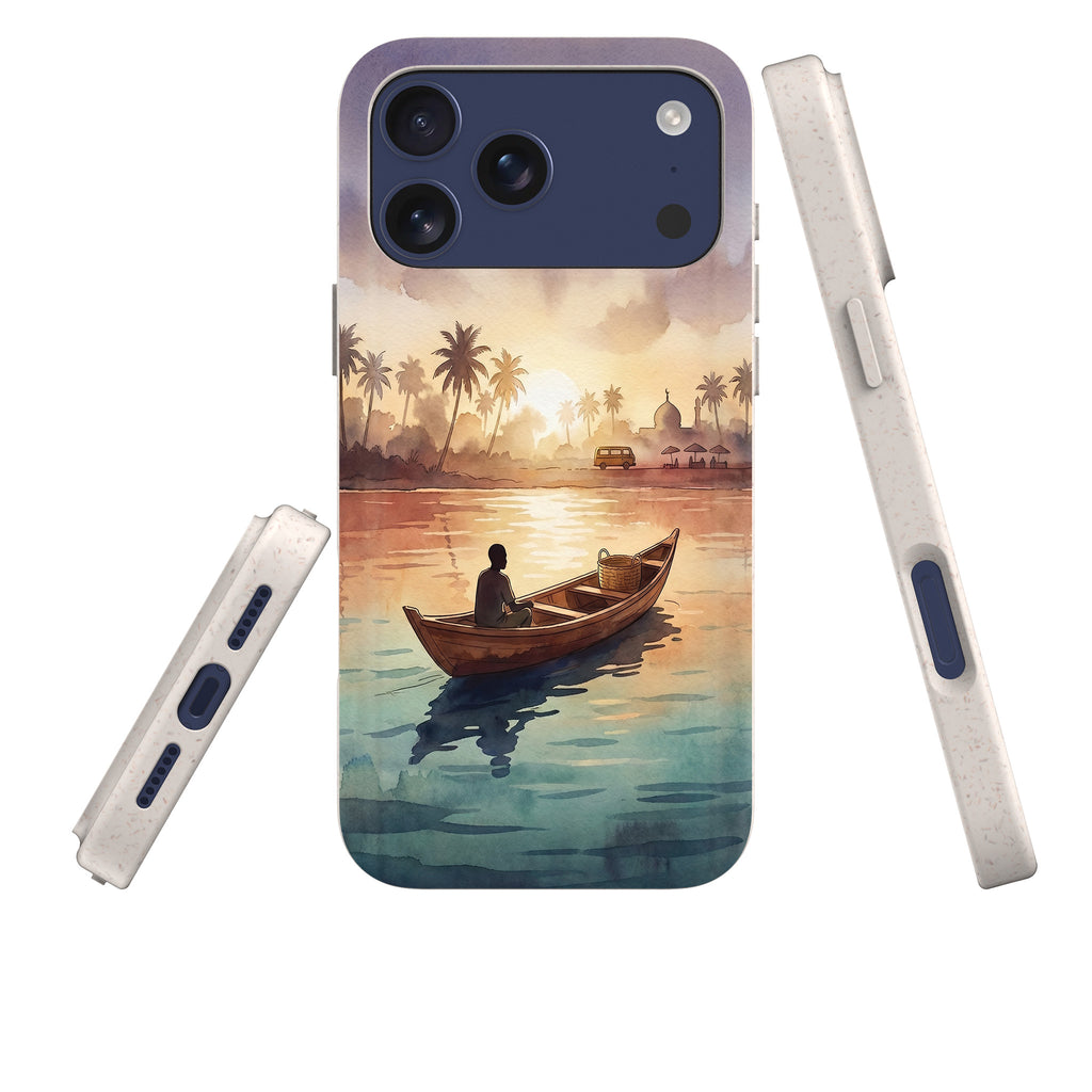 Lagoon Morning by Tobi Akinyemi — iPhone Bio-degradable Case — Three Quarter — Finnaij
