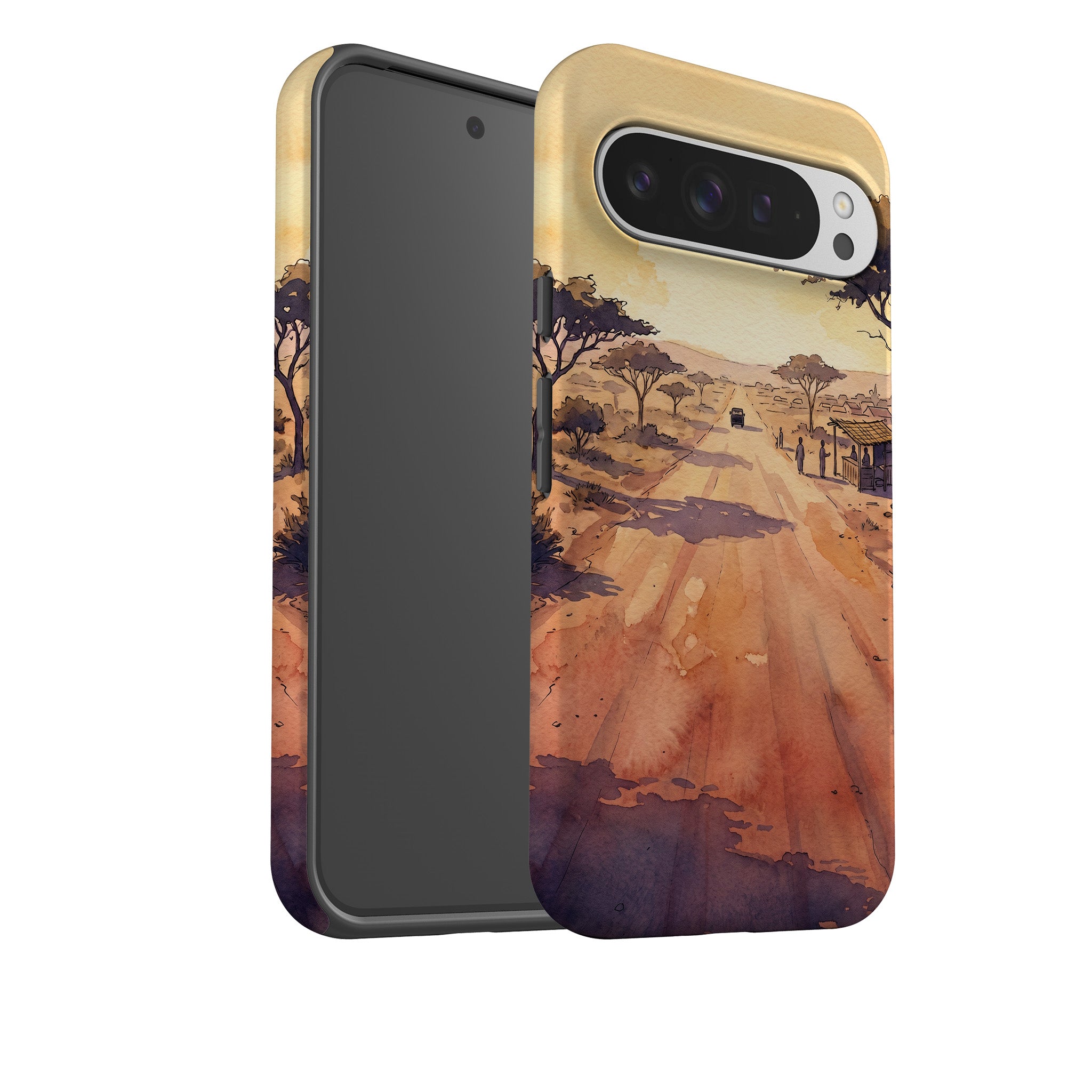 Laterite Road Golden Hour by Tobi Akinyemi — Tough Case for Google Pixel — Finnaij