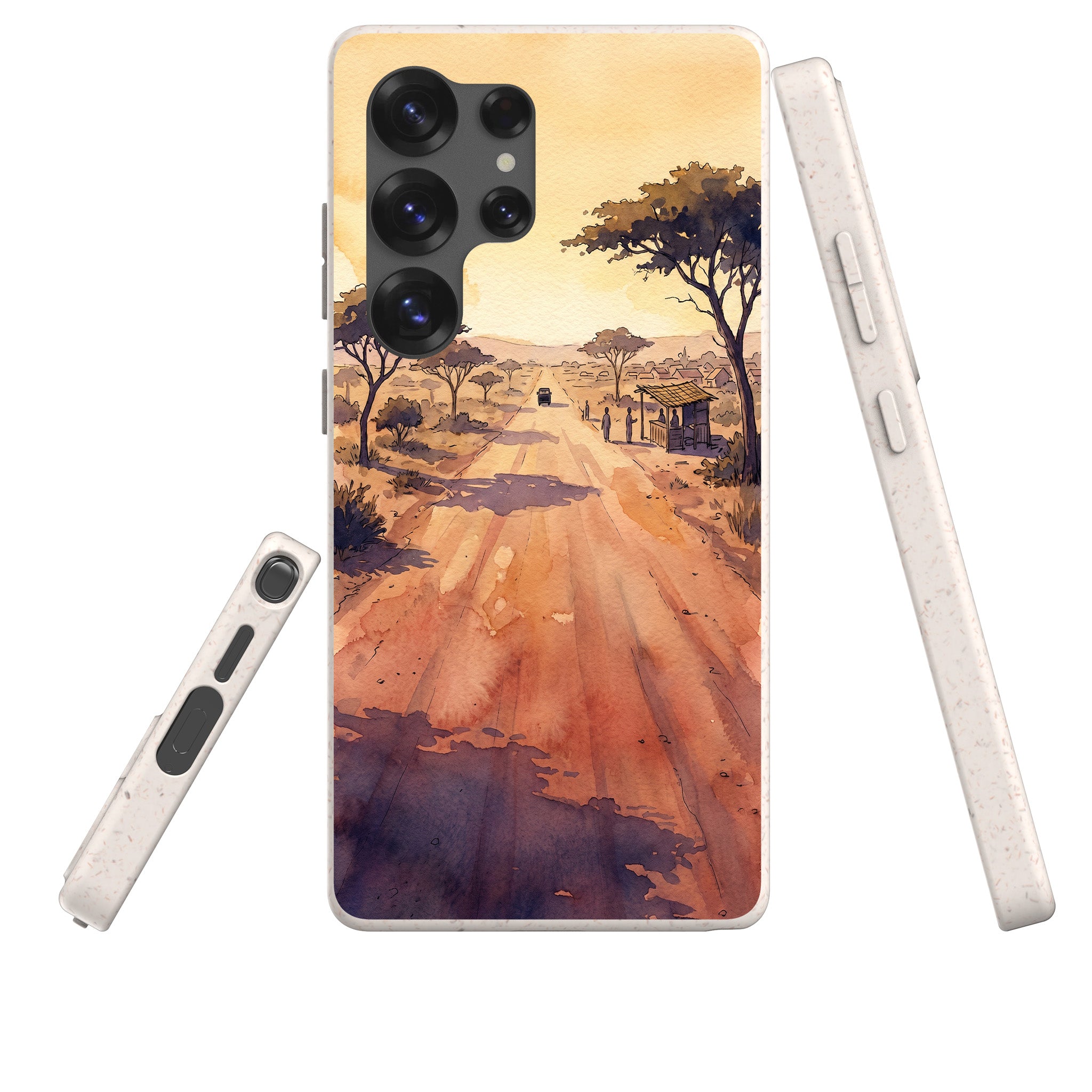 Laterite Road Golden Hour by Tobi Akinyemi — Galaxy Bio-degradable Case for Samsung Galaxy — Three Quarter — Finnaij