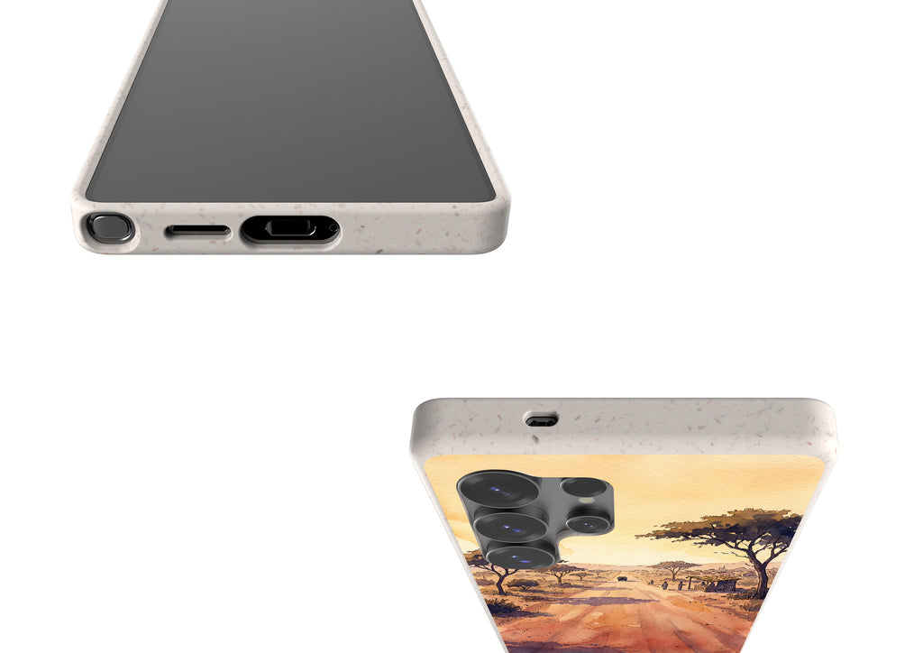 Laterite Road Golden Hour by Tobi Akinyemi — Galaxy Bio-degradable Case for Samsung Galaxy — Finnaij