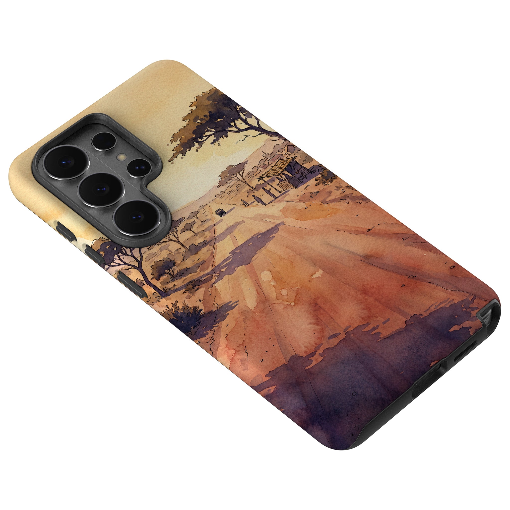 Laterite Road Golden Hour by Tobi Akinyemi — Tough Case for Samsung Galaxy — Finnaij