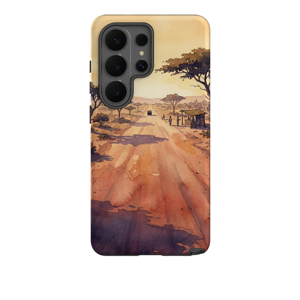Laterite Road Golden Hour by Tobi Akinyemi — Tough Case for Samsung Galaxy — Finnaij