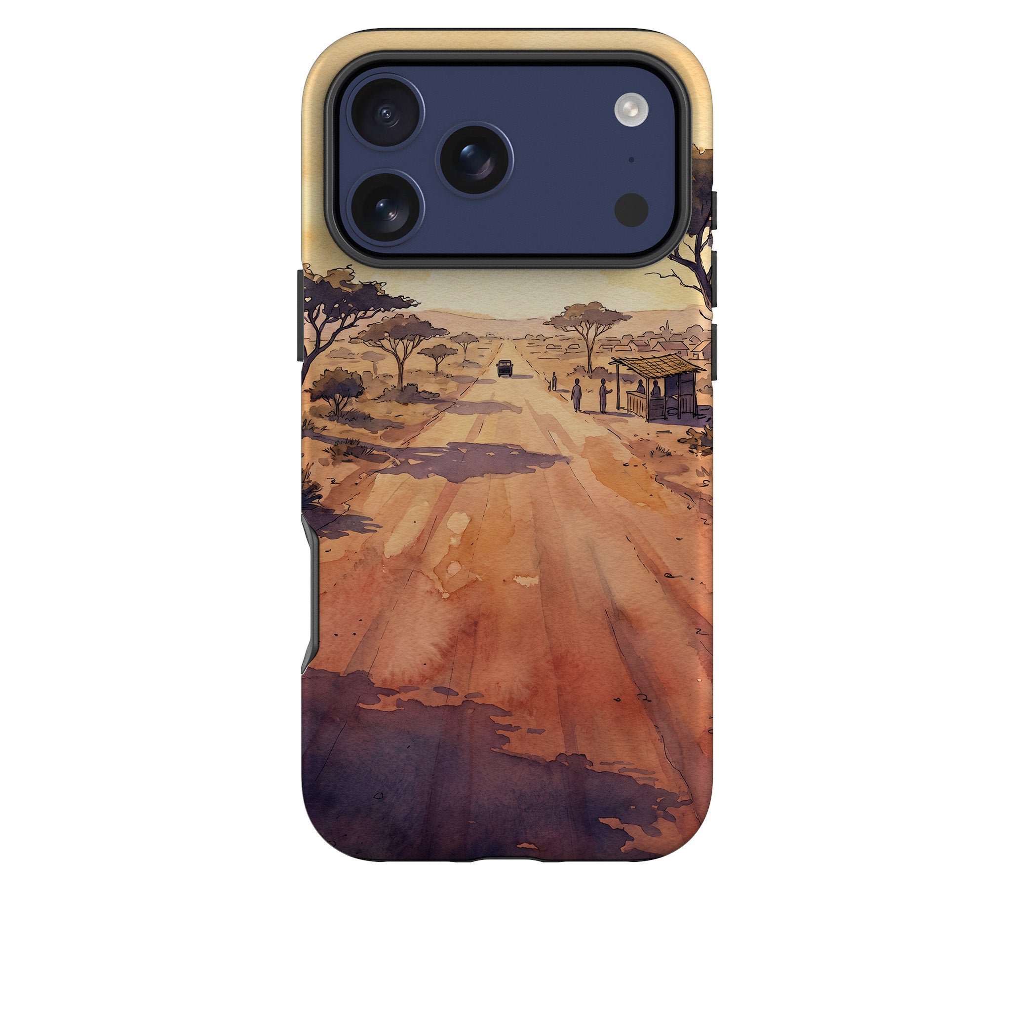 Laterite Road Golden Hour by Tobi Akinyemi — Tough Case for iPhone — Finnaij