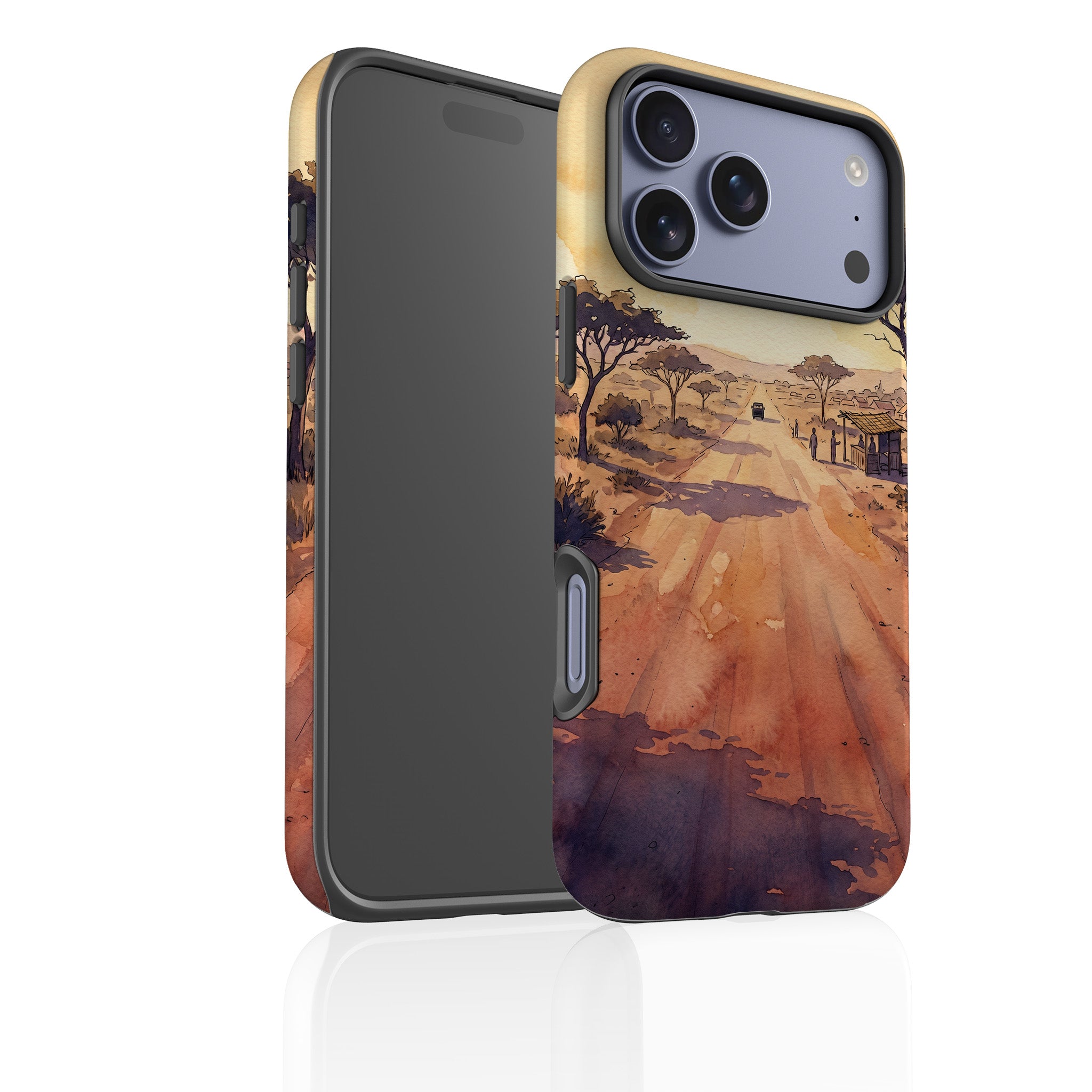 Laterite Road Golden Hour by Tobi Akinyemi — Tough Case for iPhone — Finnaij