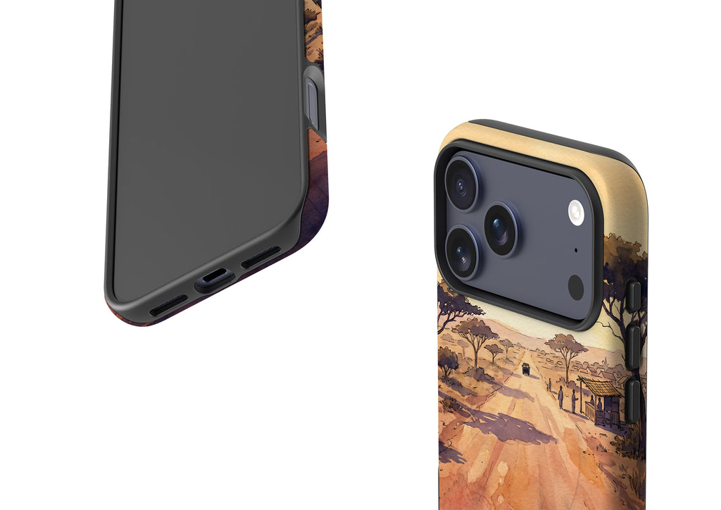 Laterite Road Golden Hour by Tobi Akinyemi — MagSafe Tough Case for iPhone — Finnaij