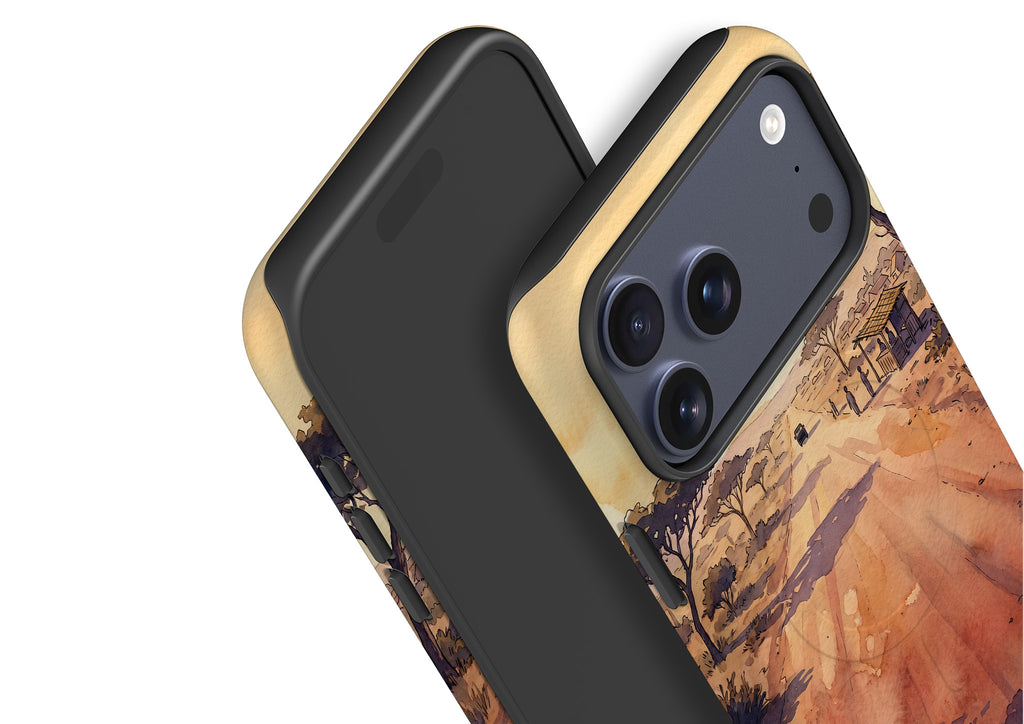 Laterite Road Golden Hour by Tobi Akinyemi — MagSafe Tough Case for iPhone — Finnaij