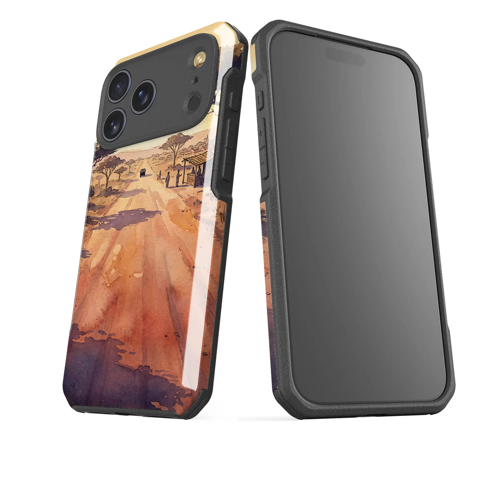 Laterite Road Golden Hour by Tobi Akinyemi — Impact Armour MagSafe Case for iPhone — Finnaij